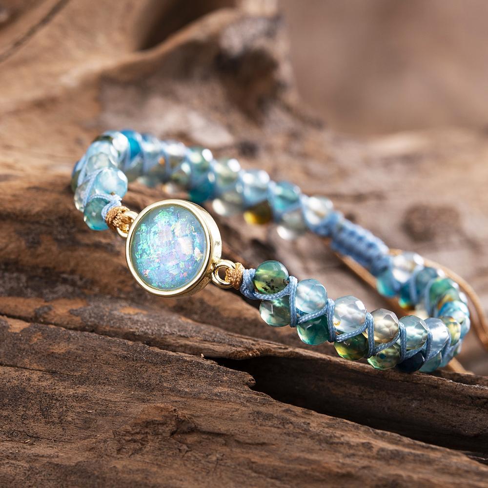 Hypnotisierendes Blaues Opal Armband - Liora