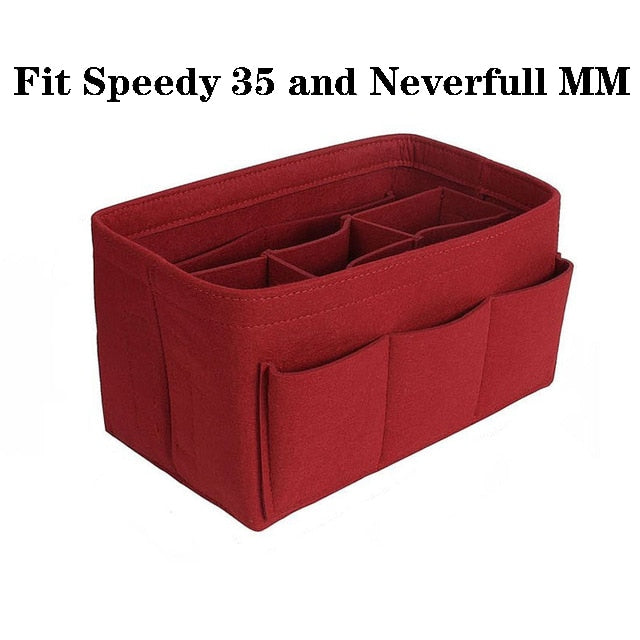 Filz Handtaschen- und Make-up-Organizer Einsatz – Kaufe 1, Erhalte 1 GRATIS Multi-Taschen Aufbewahrung