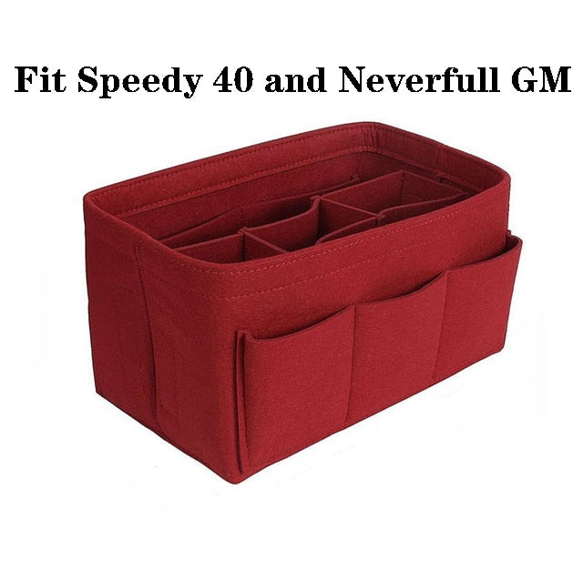 Filz Handtaschen- und Make-up-Organizer Einsatz – Kaufe 1, Erhalte 1 GRATIS Multi-Taschen Aufbewahrung