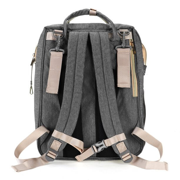 Convertible Baby Diaper Backpack with Foldable Baby Bed – Waterproof Multi-Pocket Design