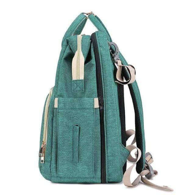 Convertible Baby Diaper Backpack with Foldable Baby Bed – Waterproof Multi-Pocket Design