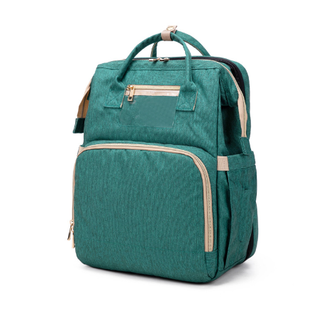 Convertible Baby Diaper Backpack with Foldable Baby Bed – Waterproof Multi-Pocket Design