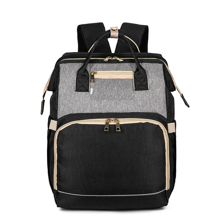 Convertible Baby Diaper Backpack with Foldable Baby Bed – Waterproof Multi-Pocket Design