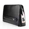 Herren Leder Anti-Diebstahl Clutch mit Fingerabdruckschloss – Schwarzblau