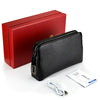 Herren Leder Anti-Diebstahl Clutch mit Fingerabdruckschloss – Schwarzblau