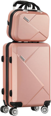 Kompaktes 2-teiliges Handgepäck-Set mit Trolley-Tasche und Spinner-Rädern – JetTrek