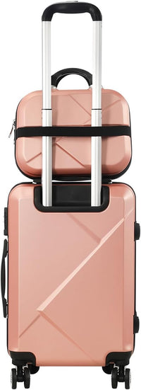 Kompaktes 2-teiliges Handgepäck-Set mit Trolley-Tasche und Spinner-Rädern – JetTrek