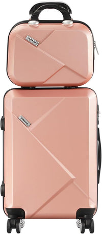 Kompaktes 2-teiliges Handgepäck-Set mit Trolley-Tasche und Spinner-Rädern – JetTrek