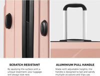 Kompaktes 2-teiliges Handgepäck-Set mit Trolley-Tasche und Spinner-Rädern – JetTrek