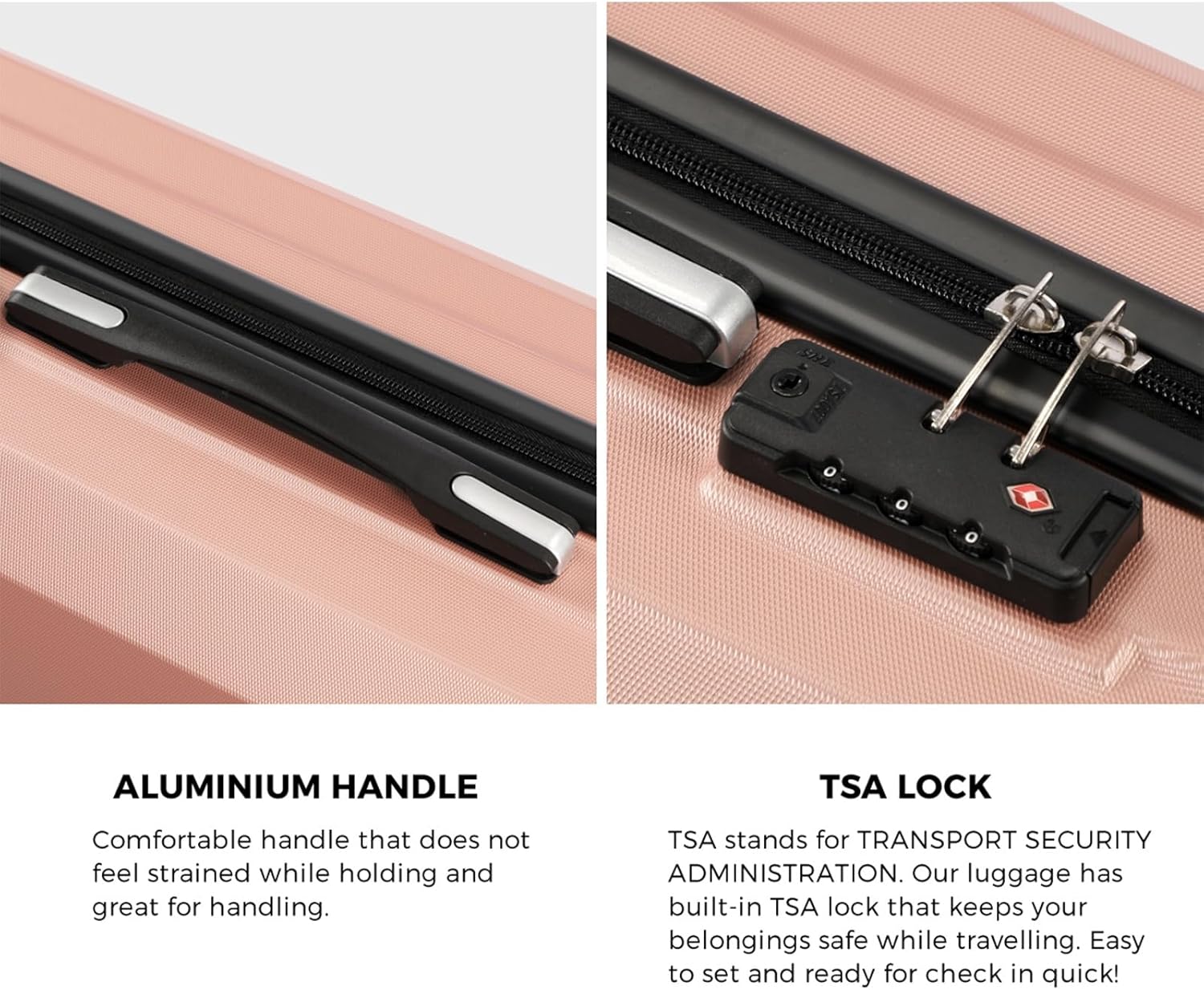 Kompaktes 2-teiliges Handgepäck-Set mit Trolley-Tasche und Spinner-Rädern – JetTrek