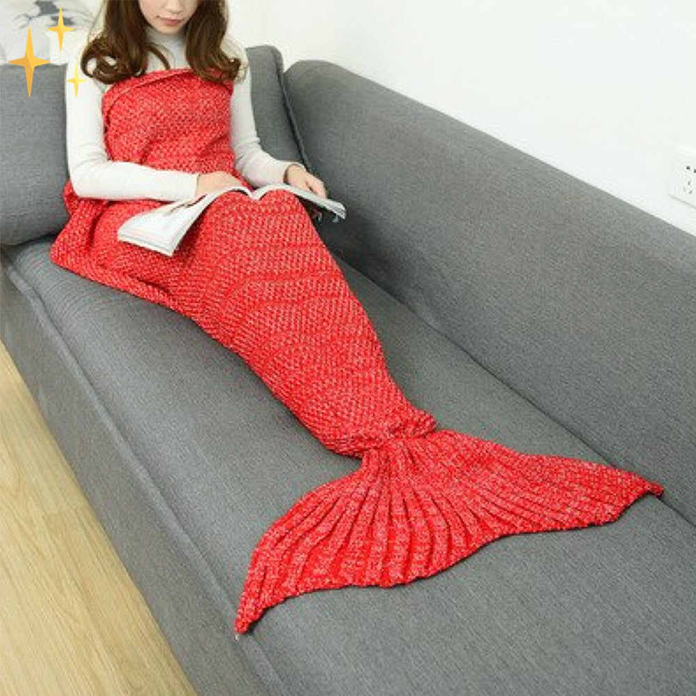 Warme Gestrickte Meerjungfrau-Decke – MermaidDreams