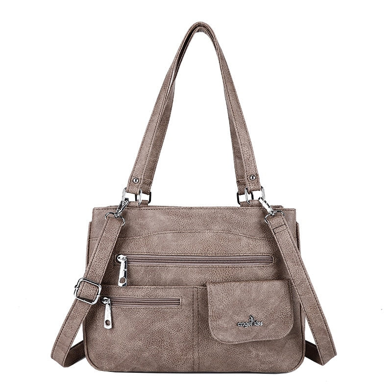 Multi-Compartment Damen Schulter- und Crossbody-Tasche – FlexiCarry