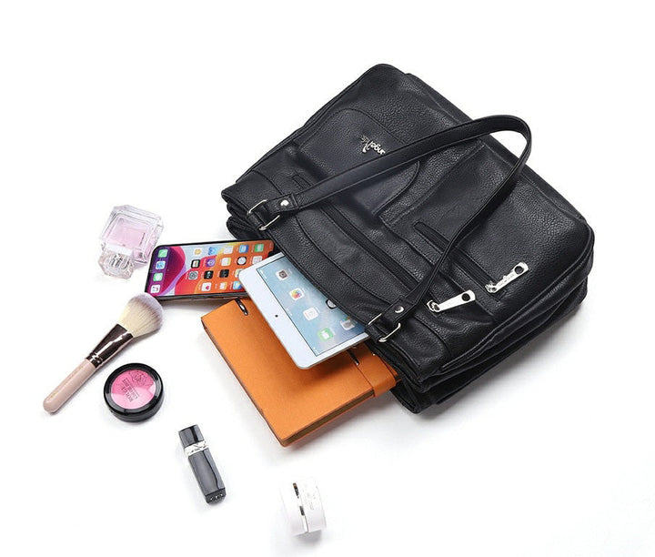 Multi-Compartment Damen Schulter- und Crossbody-Tasche – FlexiCarry