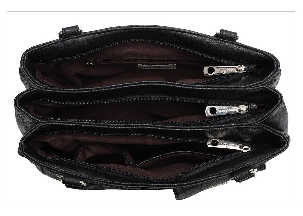 Multi-Compartment Damen Schulter- und Crossbody-Tasche – FlexiCarry