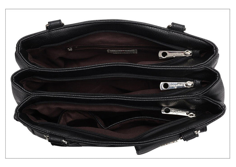 Multi-Compartment Damen Schulter- und Crossbody-Tasche – FlexiCarry