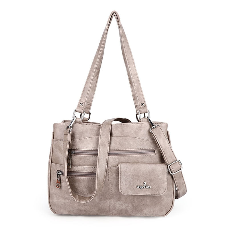 Multi-Compartment Damen Schulter- und Crossbody-Tasche – FlexiCarry