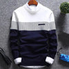 Herren Strickpullover mit Streifen und Colourblock-Design – Matteo
