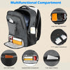 Wasserdichter Laptop- und Lunch-Rucksack mit USB-Anschluss – Multikompartiment-Reisetasche
