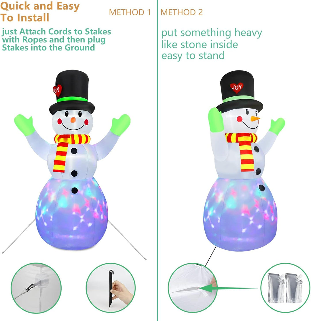 Aufblasbarer Beleuchteter Schneemann (213 cm) – Lotte