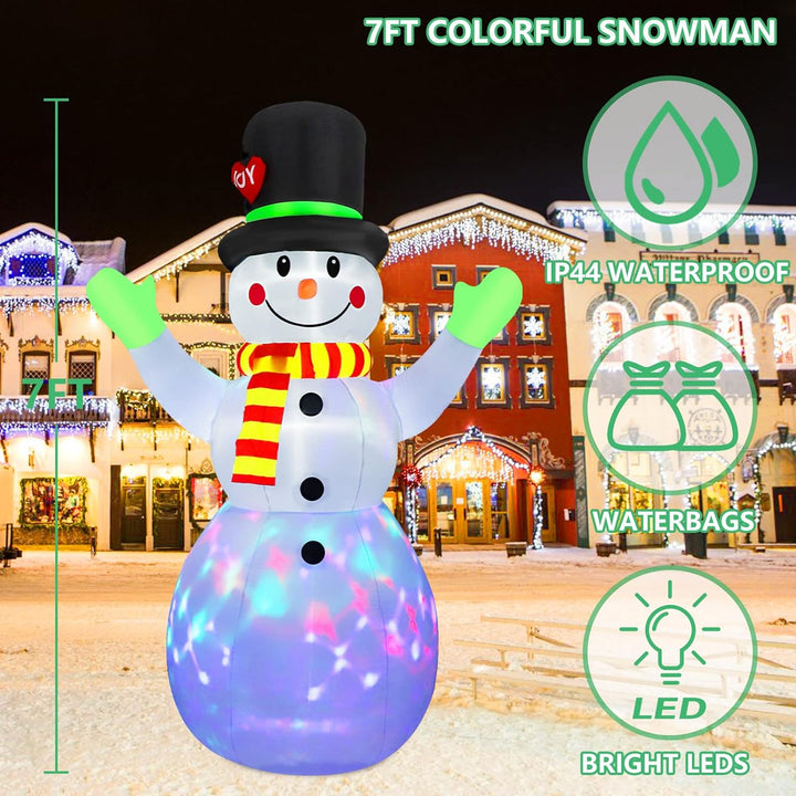 Aufblasbarer Beleuchteter Schneemann (213 cm) – Lotte