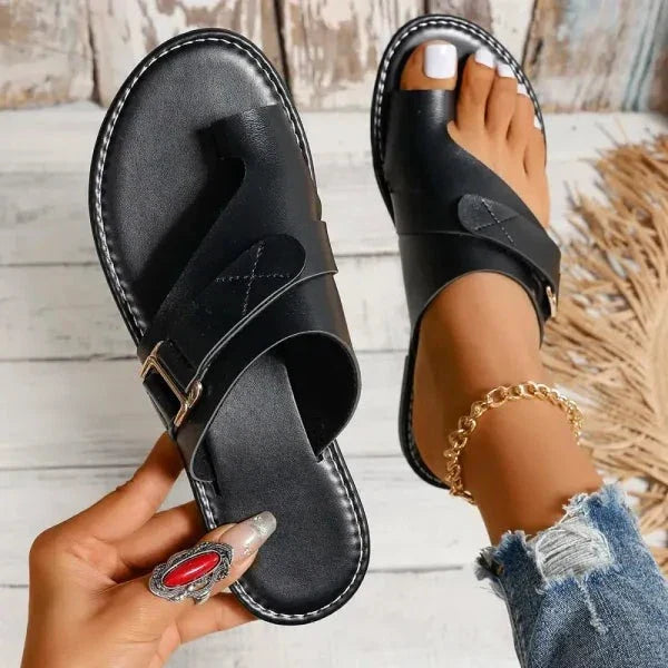 Orthopädische Damen Leder-Sandalen mit Hallux Valgus Korrektur – Livia