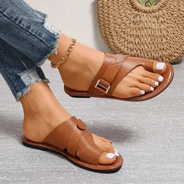 Orthopädische Damen Leder-Sandalen mit Hallux Valgus Korrektur – Livia