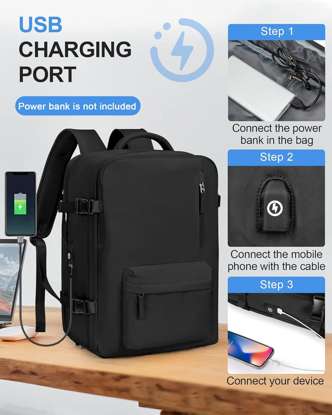 Mehrfach unterteilte Laptop-Tragetasche mit verstellbarem Schulterriemen