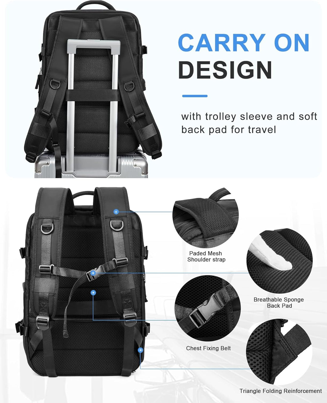 Mehrfach unterteilte Laptop-Tragetasche mit verstellbarem Schulterriemen