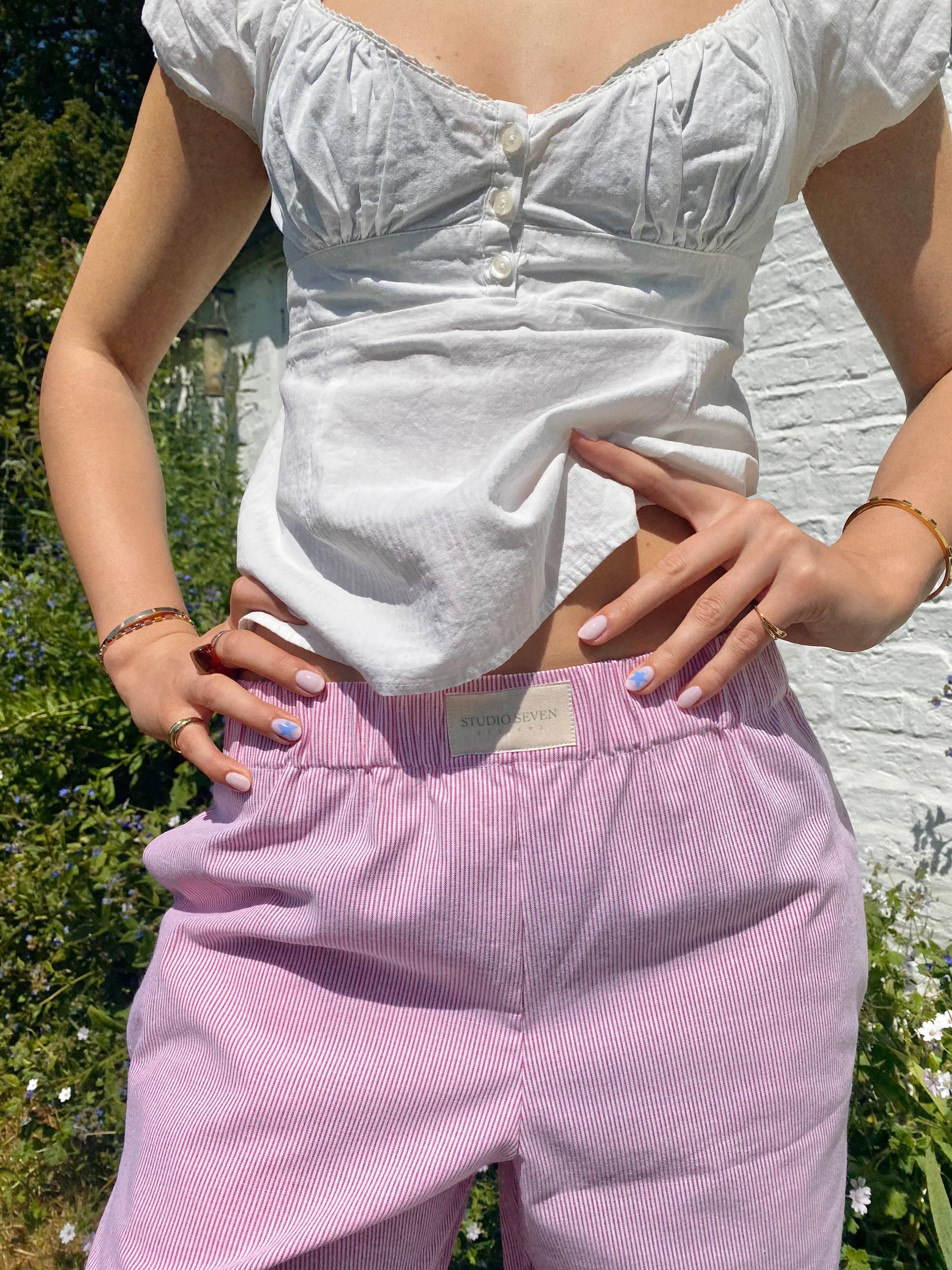 Damen-Loungehose mit Streifenmuster – Elvira