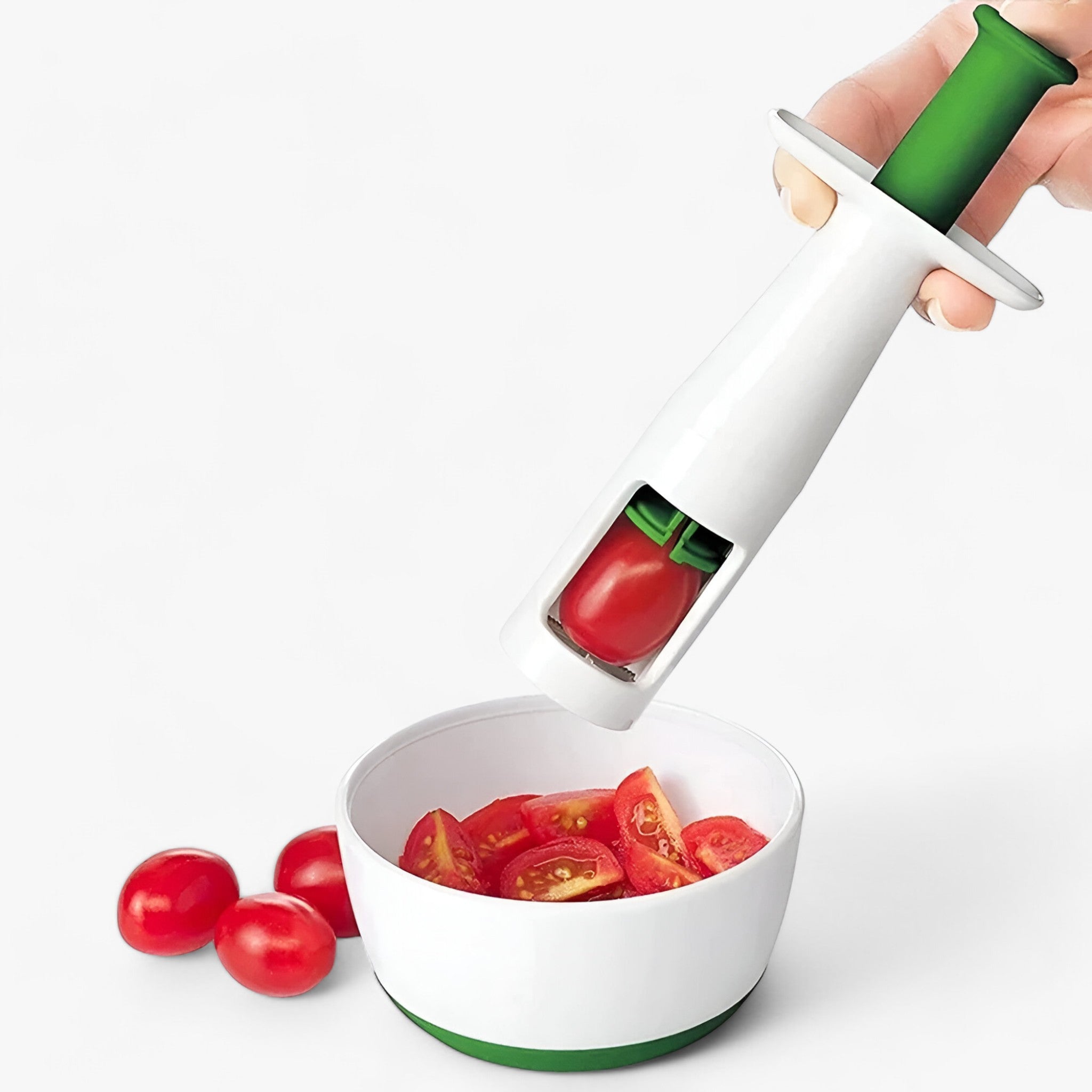 Tomatenschneider für mühelose Obstzubereitung – CherryMate
