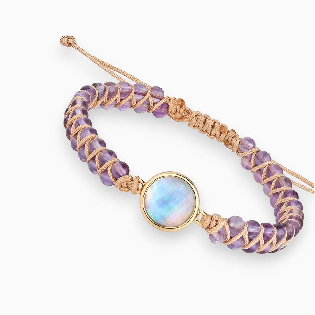 Amethyst Glanz Heilarmband - Amara