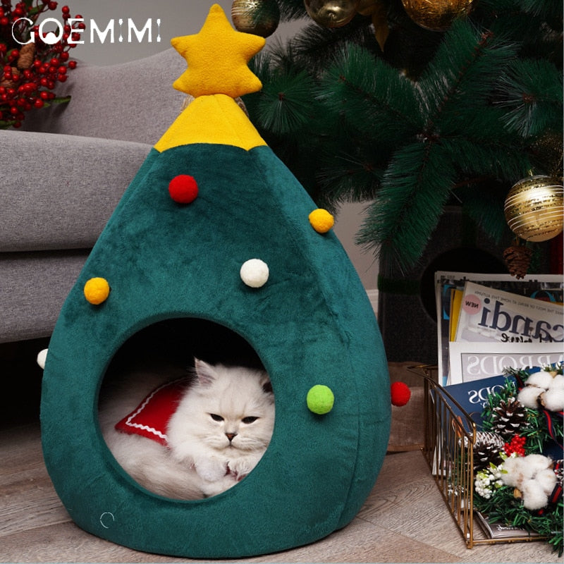 Katzenbett Weihnachtsbaum – FestivePurr