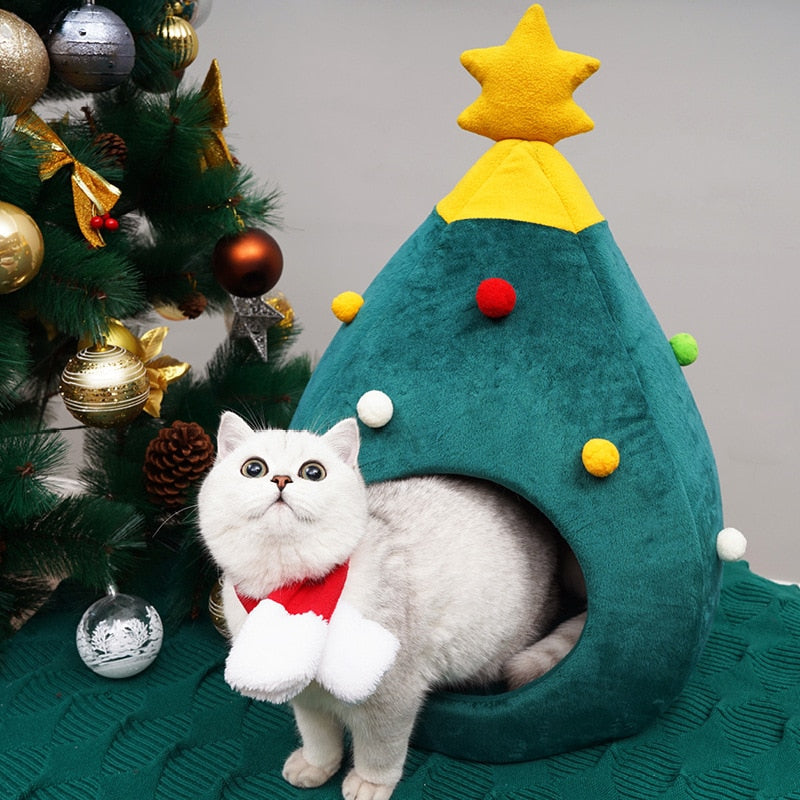 Katzenbett Weihnachtsbaum – FestivePurr
