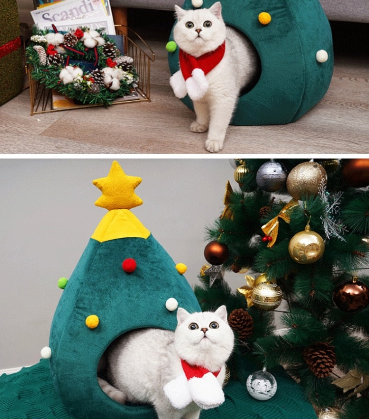 Katzenbett Weihnachtsbaum – FestivePurr