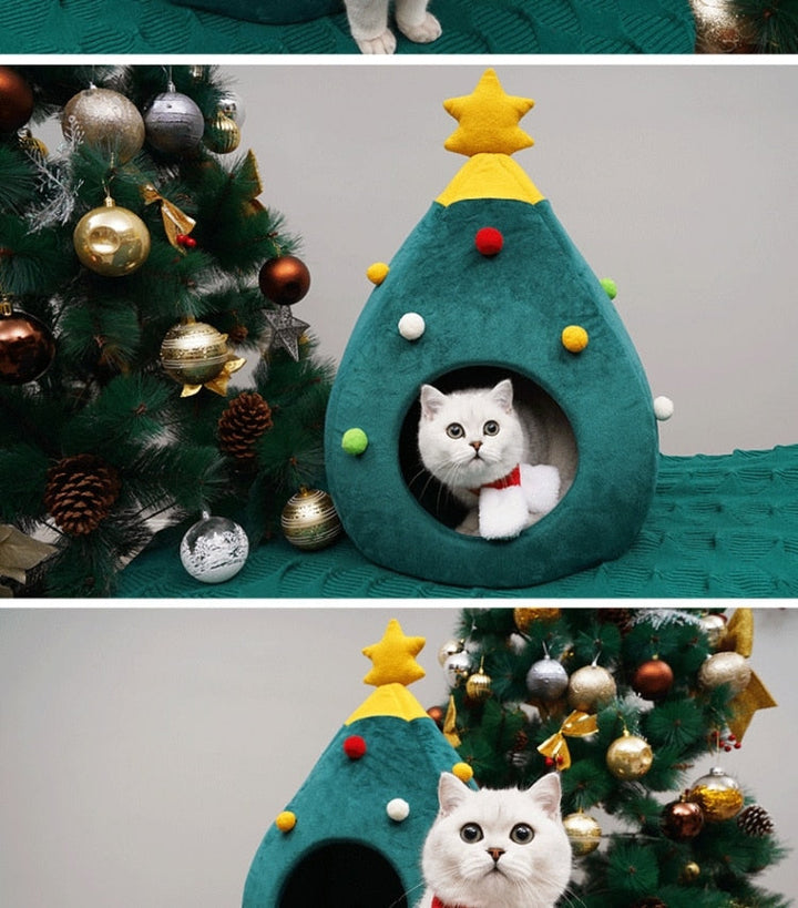 Katzenbett Weihnachtsbaum – FestivePurr