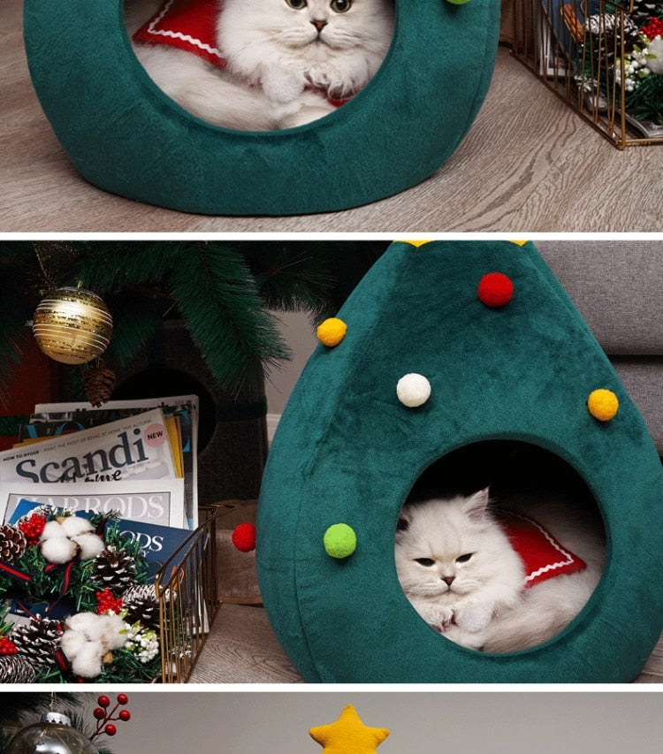 Katzenbett Weihnachtsbaum – FestivePurr
