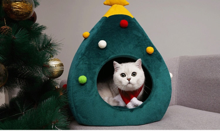 Katzenbett Weihnachtsbaum – FestivePurr