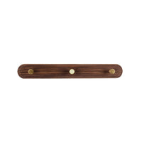 Wall-mounted wooden coat rack with brass hooks - LignaHook