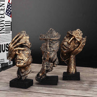 Abstracte goldene Skulptur – Soren