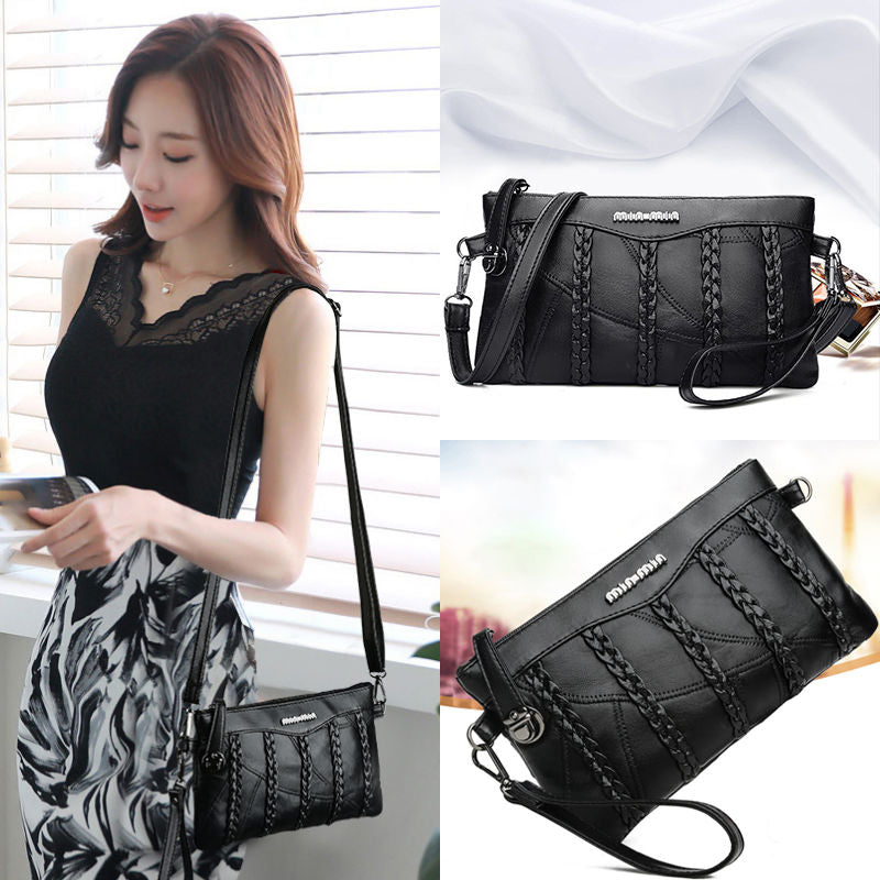 PU Leder Damen Crossbody Clutch mit geräumigem Innenraum