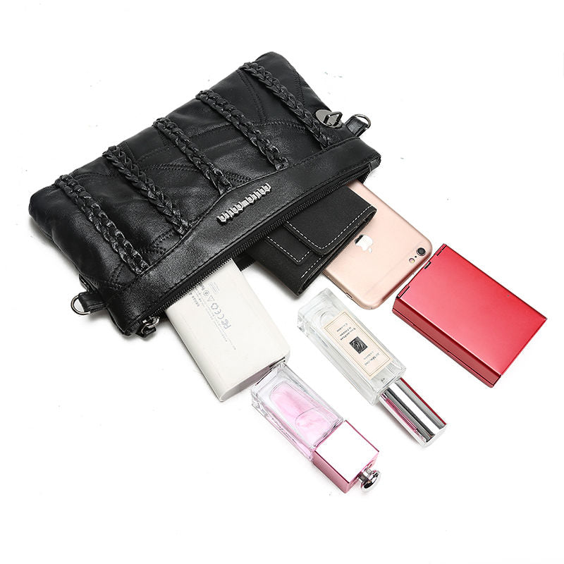 PU leather women's crossbody clutch with spacious interior