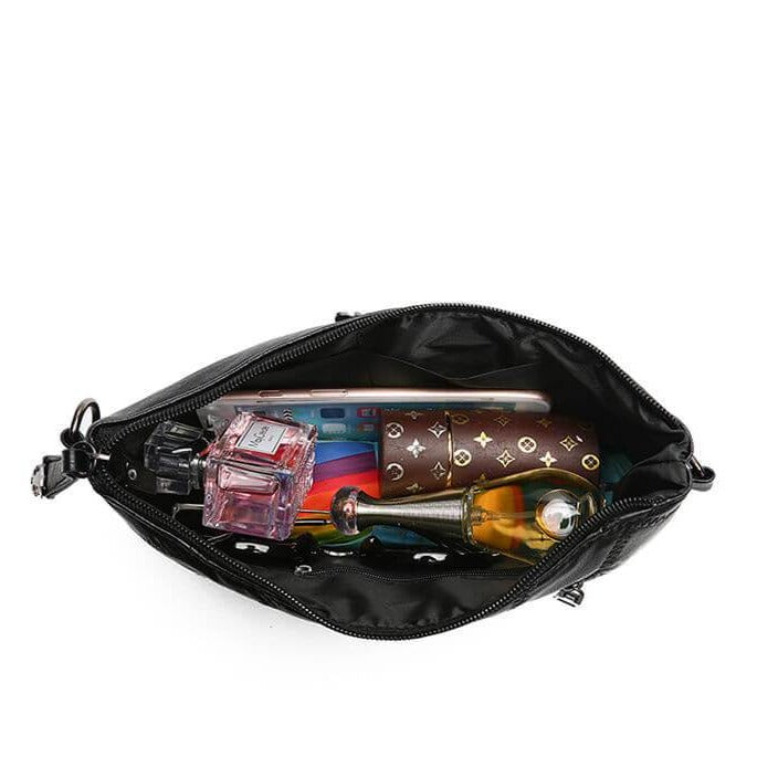 PU leather women's crossbody clutch with spacious interior