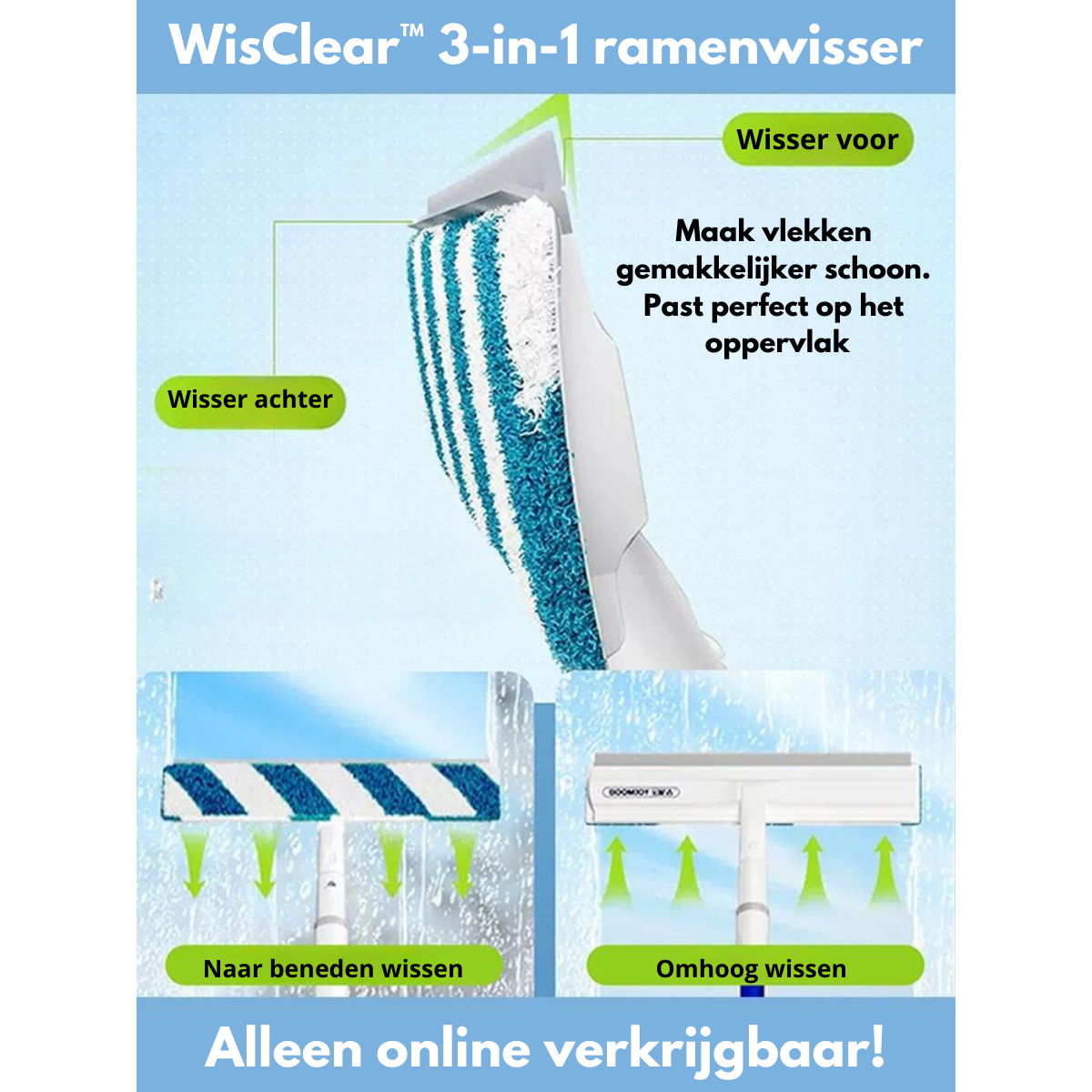 Funktionaler 3-in-1 Fensterwischer – ClearView