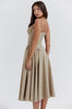 Stylisches Sommerkleid mit Spaghettiträgern und Taillenmieder – Mira