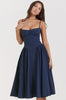 Stylisches Sommerkleid mit Spaghettiträgern und Taillenmieder – Mira