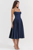 Stylisches Sommerkleid mit Spaghettiträgern und Taillenmieder – Mira