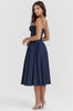 Stylisches Sommerkleid mit Spaghettiträgern und Taillenmieder – Mira