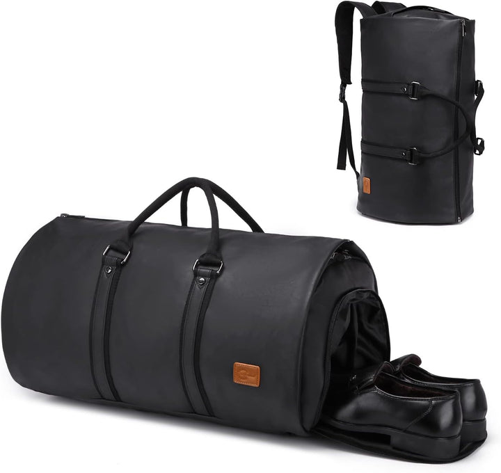 Konvertierbare PU-Leder-Kleidungs-Duffel – Handgepäck Weekender Reisetasche