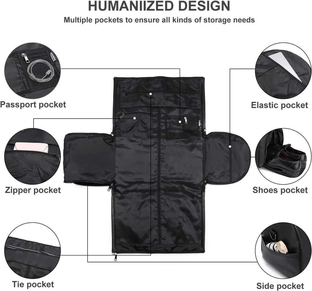 Konvertierbare PU-Leder-Kleidungs-Duffel – Handgepäck Weekender Reisetasche