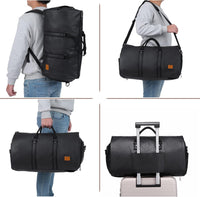 Konvertierbare PU-Leder-Kleidungs-Duffel – Handgepäck Weekender Reisetasche